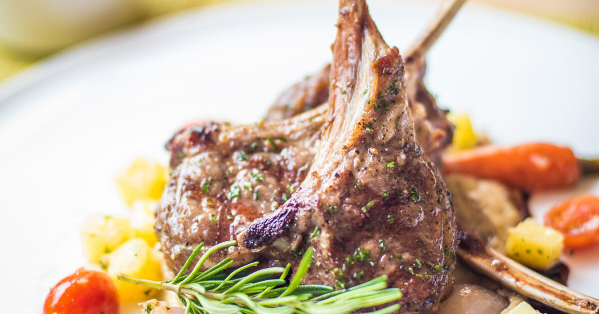 Leg of lamb with double mint sauce • Heart Research Institute